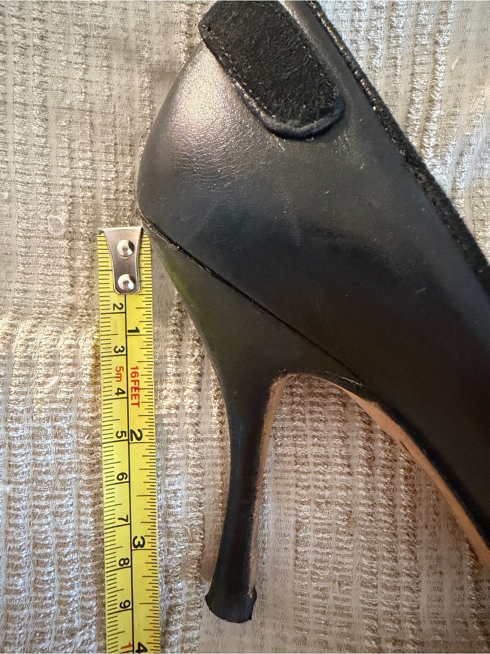 Boutique 9 Kelsey Black Leather Pointed Toe Stiletto Pumps Heels Size 7 - Picture 9 of 9